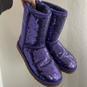 Ugg Australia- Purple Sequin Ugg Boots